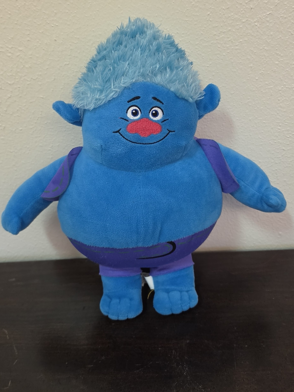 Trolls Blue Plush Biggie Troll with Light Blue Hair